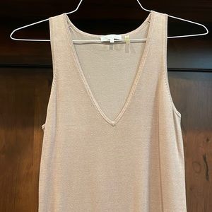 Minnie Rose V-Neck Camel Colored Dress